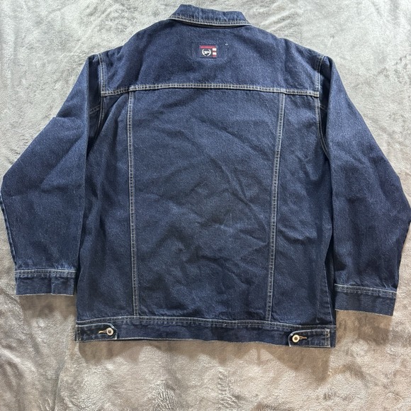 Vintage Phat Farm Jean Jacket Mens L Blue Denim Hip Hop Trucker 90s Hong Kong - Picture 2 of 15